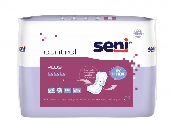 Seni Control Plus - Inkontinenzeinlagen bei Blasenschwäche.