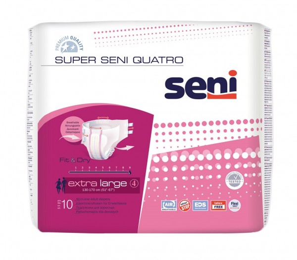 Super Seni Quatro XL - bei schwerer Inkontinenz und Blasenschwäche.