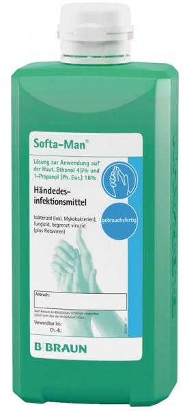 B. Braun Softa-Man® Händedesinfektionsmittel 500 ml.