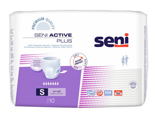 Seni Active Plus Small - Inkontinenzslips bei schwerer Harninkontinenz & Blasenschwäche.