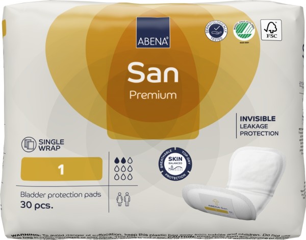 Abena San Premium Nr. 1 - Inkontinenzeinlagen bei Blasenschwäche und Harndrang
