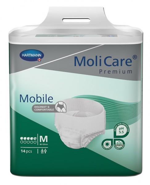 MoliCare® Premium Mobile 5 Tropfen - Medium - Einweg-Inkontinenzhosen.