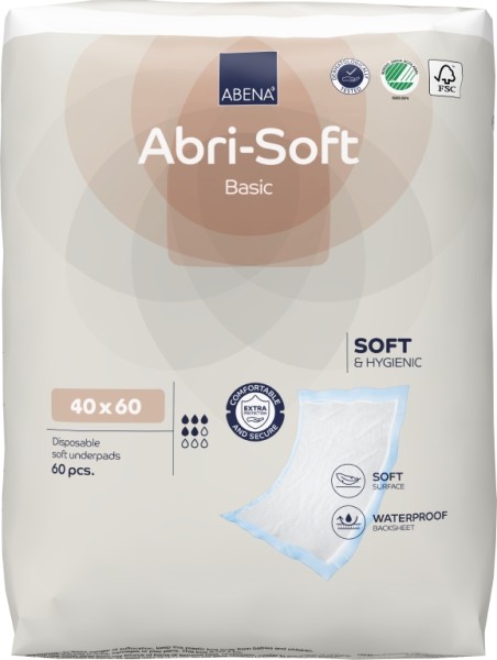 Abena Abri-Soft Basic 40 x 60 cm - Krankenunterlagen und Inkontinenzunterlagen.