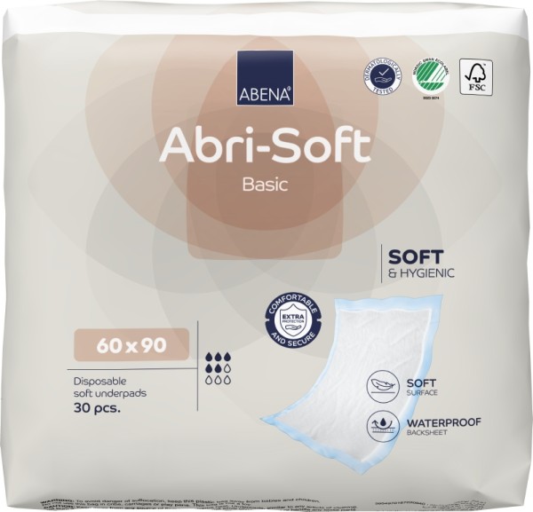 Abena Abri-Soft Basic 90 x 60 cm - Krankenunterlagen und Inkontinenzunterlagen.