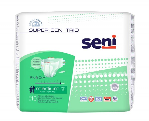 Super Seni Trio Medium - Windelhose bei mittlerer bis schwerer Harn- und Stuhlinkontinenz.