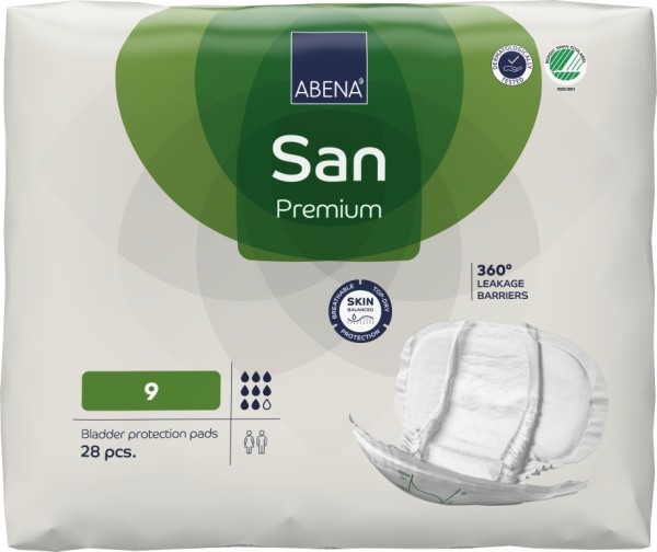 Abena San Premium Nr. 9 - Inkontinenzvorlagen bei Blasenschwäche.