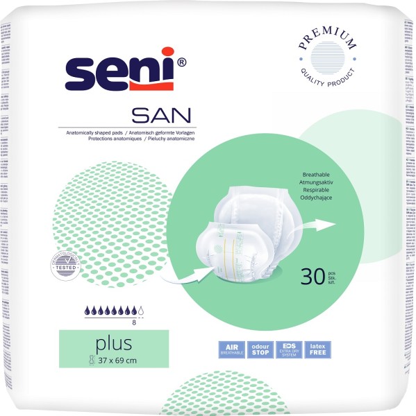 Seni San Plus - Inkontinenzvorlagen bei Inkontinenz und Blasenschwäche.