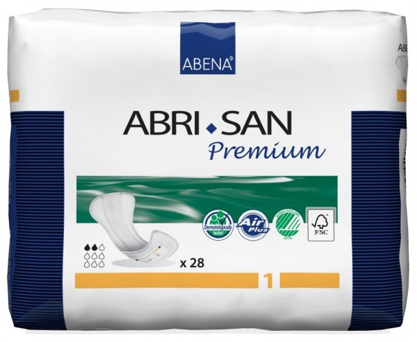 Abena Abri-San Premium Nr. 1 - Inkontinenzeinlagen bei Blasenschwäche.