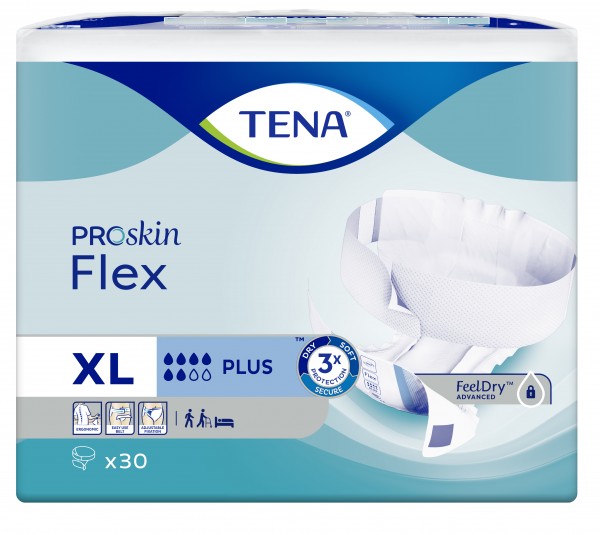 TENA Flex Plus X-Large - Inkontinenzhose mit Hüftbund. Essity Germany GmbH.