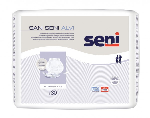 San Seni Alvi - Inkontinenzvorlagen speziell bei Stuhlinkontinenz.