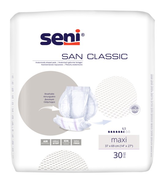 Seni San Classic Maxi - Inkontinenzvorlagen bei Inkontinenz und Blasenschwäche.