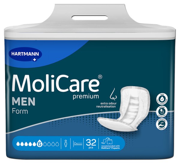 MoliCare® Premium Form MEN 6 Tropfen Extra Plus - Inkontinenzvorlagen von Paul Hartmann.