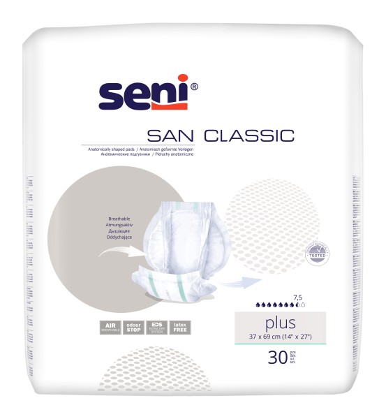 Seni San Classic Plus - Inkontinenzvorlagen bei Inkontinenz und Blasenschwäche.