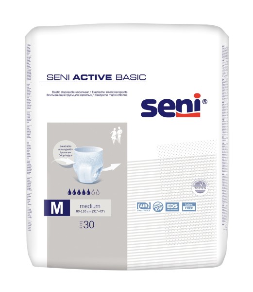 Seni Active Basic Medium - Inkontinenzslips bei leichter bis mittlerer Harninkontinenz.
