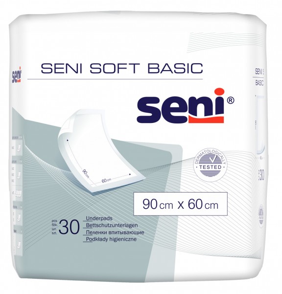 Seni Soft Basic - 90x60 cm - Bettschutzunterlagen, Krankenunterlagen & Matratzenschutz.