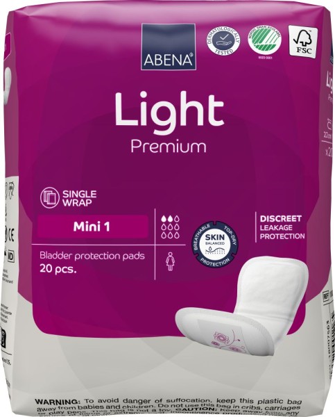 Abena Light Mini 1 Premium - Inkontinenzeinlagen bei Blasenschwäche.