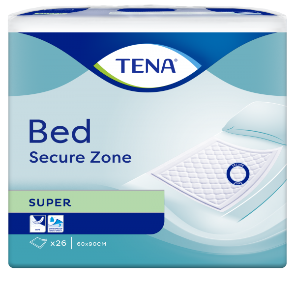 Tena Bed Super 90x60 cm - Krankenunterlagen bei Inkontinenz & Blasenschwäche.