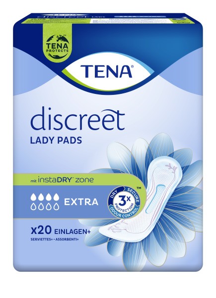 TENA Lady Discreet Extra - Inkontinenzeinlagen bei Blasenschwäche.