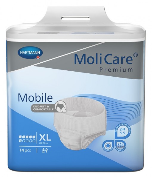 Paul Hartmann MoliCare® Premium Mobile 6 Tropfen - X-Large - Windelhosen für Erwachsene.