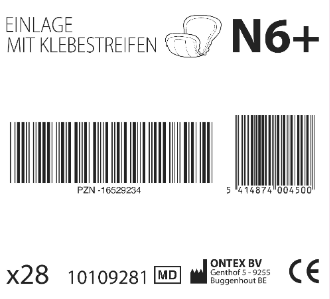 ID - N6+ - Hygiene-Einlage mit Klebestreifen (50 x 20 cm)