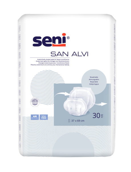 Seni San Alvi - Inkontinenzvorlagen speziell bei Stuhlinkontinenz.