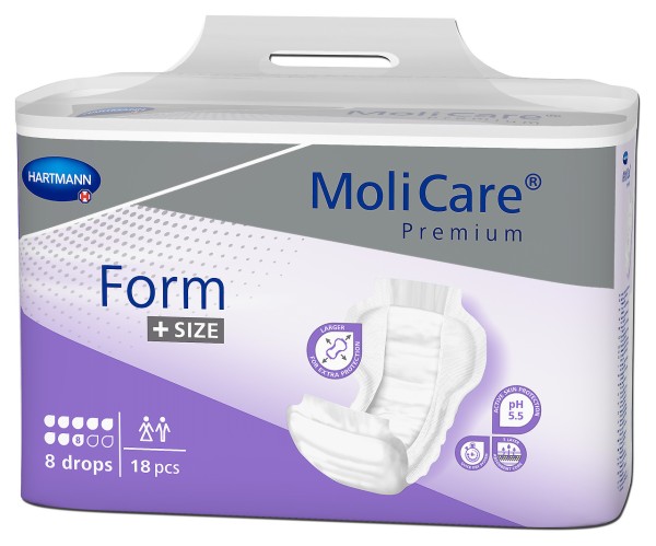 MoliCare Premium Form +SIZE 8 Tropfen - spezieller Schutz für Übergewichtige