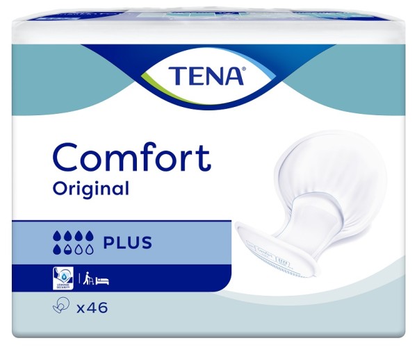 Tena Comfort Original Plus - Anatomisch geformten Inkontinenzvorlagen.
