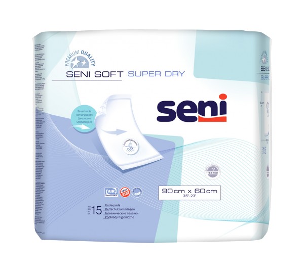 Seni Soft Super Dry 90x60 cm - Bettschutzunterlagen & Krankenunterlagen.