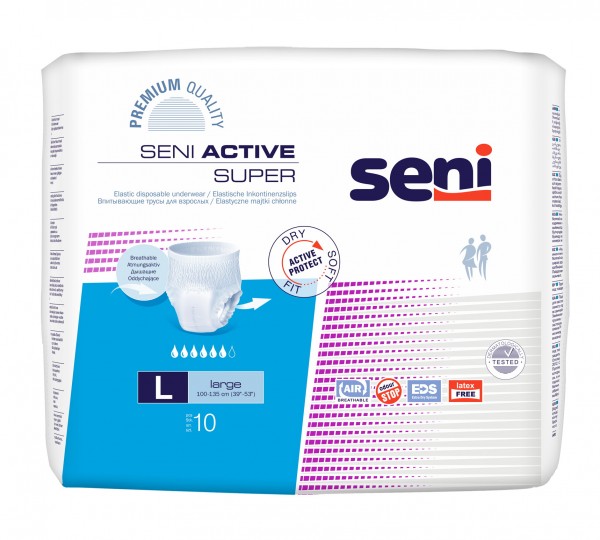 Seni Active Super Large - Inkontinenzslips bei mittlerer bis schwerer Inkontinenz & Blasenschwäche.