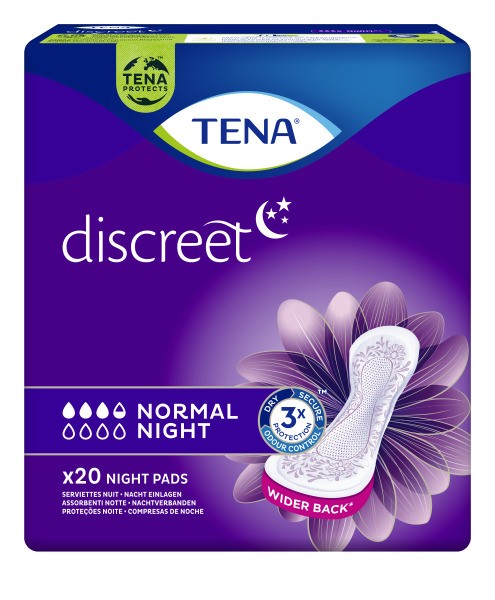 Tena Lady Discreet Normal Night - Inkontinenzeinlagen bei Blasenschwäche.
