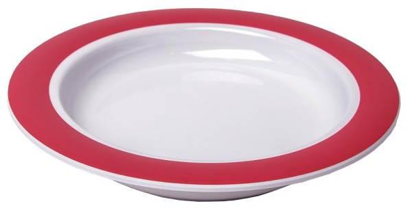 Sundo Teller GROSS "901", 26 cm, rot-weiß