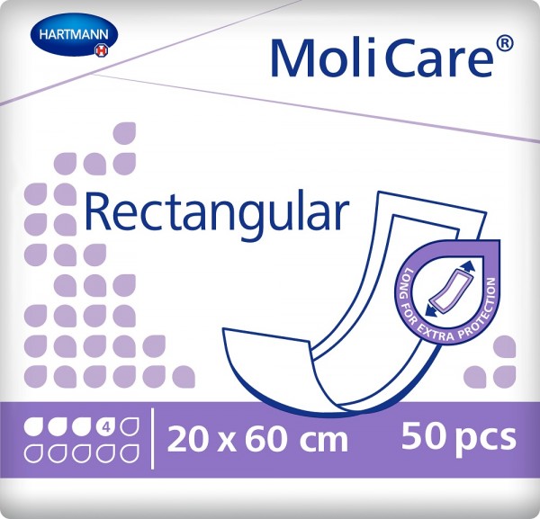 MoliCare® Rectangular 4 Tropfen - aufsaugenden Inkontinenzprodukte.