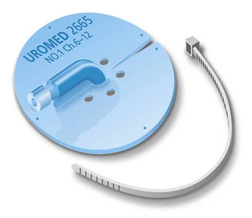 UROMED Katheter-Haltescheibe. Halteplatte zur Fixierung eines perkutanen Katheters