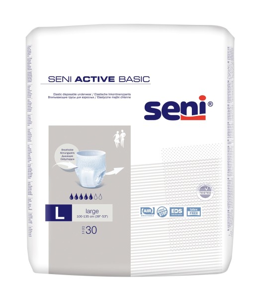 Seni Active Basic Large - Inkontinenzslips bei leichter bis mittlerer Harninkontinenz.