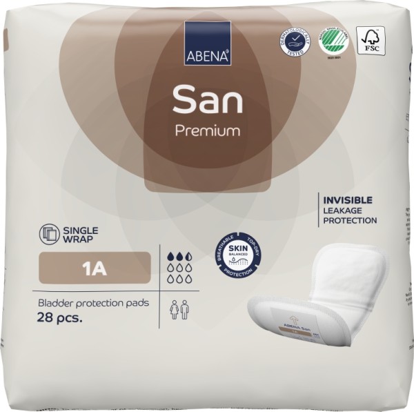 Abena San Premium Nr. 1A - Inkontinenzeinlagen bei Blasenschwäche und Harndrang.