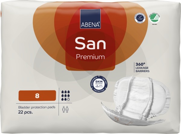 Abena San Premium Nr. 8 - Inkontinenzversorgung bei schwererer Harninkontinenz.