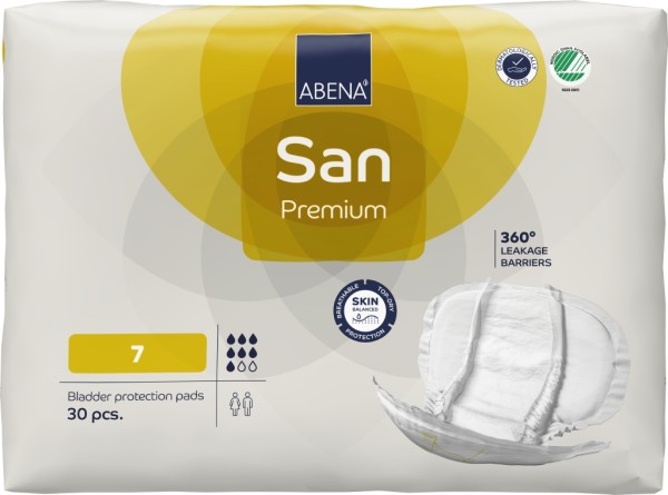 Abena San Premium Nr. 7 - Inkontinenzversorgung mit Inkontinenzmaterial.