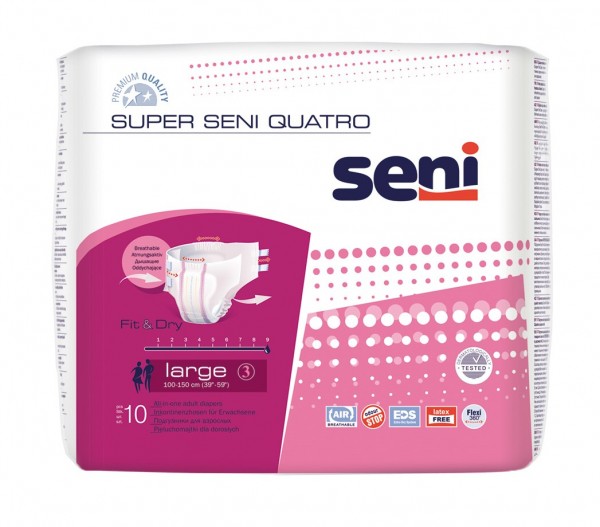 Super Seni Quatro Large - schwerer Inkontinenz und Blasenschwäche.