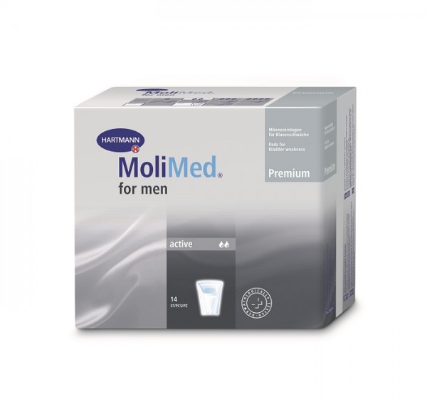 MoliMed Premium for men active - Inkontinenz-Einlagen für Männer.