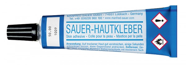 Manfred Sauer Latex SAUER-Hautkleber – Pur - 2×28 g. - für Urinalkondome & Kondomurinale.