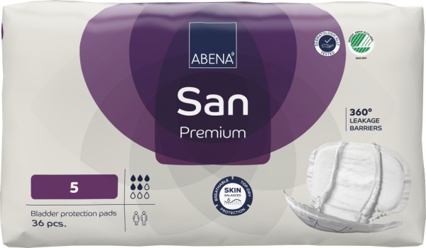 Abena San Premium Nr. 5 - Inkontinenzvorlagen und Formvorlagen.