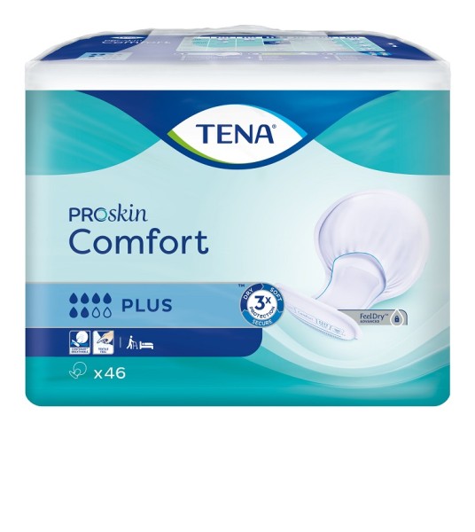 Tena Comfort Plus - Inkontinenzvorlagen bei leichter bis starker Blasenschwäche.