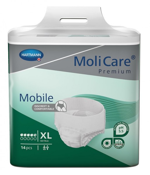 MoliCare® Premium Mobile 5 Tropfen - X-Large - aufsaugende Inkontinenzprodukte.
