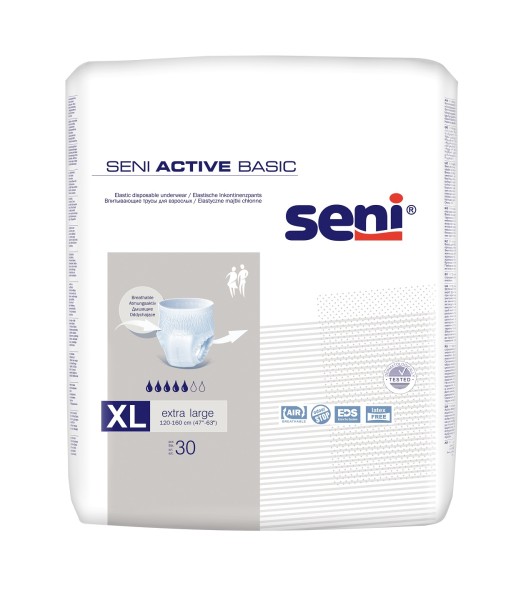 Seni Active Basic X-Large - Inkontinenzslips bei leichter bis mittlerer Harninkontinenz.