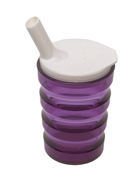 Sundo Rillenbecher mit Tee-Aufsatz - violett