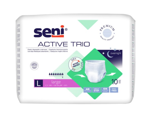 Seni Active Trio Large - Inkontinenzslips bei schwerer Inkontinenz & Blasenschwäche.