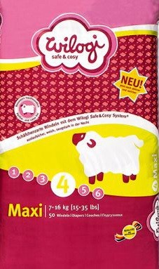 WILOGI Maxi Kinder-Windeln - Größe 4 - (7-18 kg) - WILOGIS Kinderwindeln & Babywindeln.