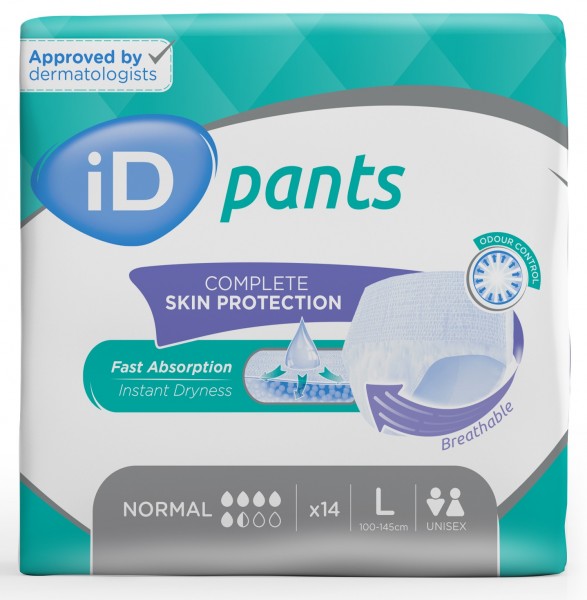 iD Pants Normal - Large - Ontex Windelhosen und Inkontinenzhosen.